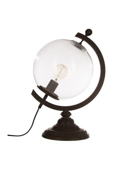Lampe en forme de globe - D 25 x H 44 cm - Noir