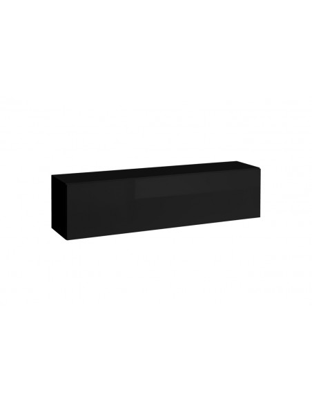 Rangement horizontal avec porte  - Blox SW23 - L 140 cm x P 32 cm x H 35 cm - Noir