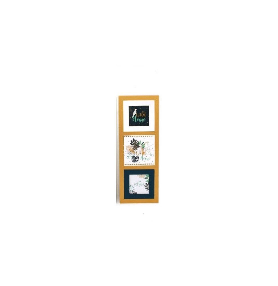 Pêle-mêle Yucca trois vues - L 17,5 x H 48 cm - Beige