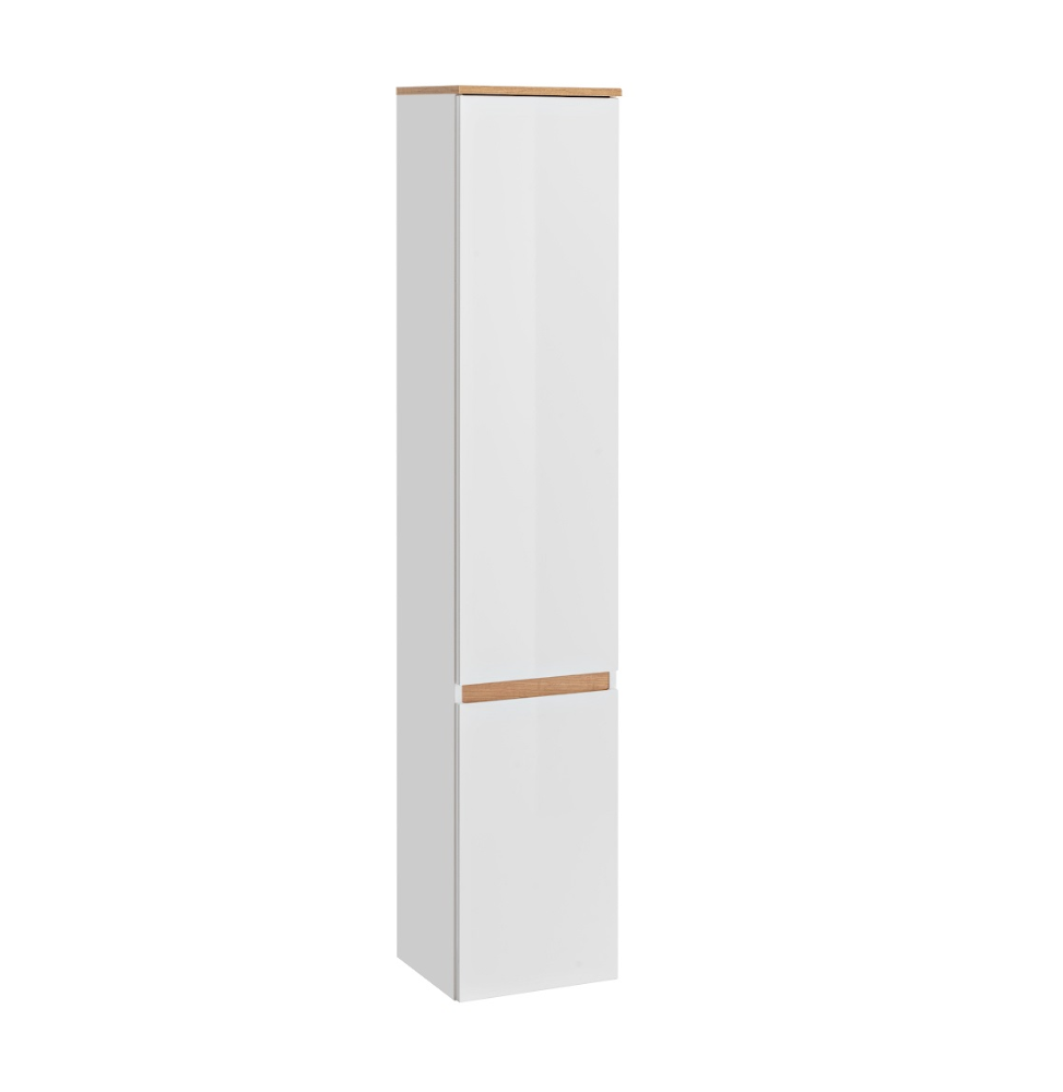 Colonne de salle de bain Shining - 35 x 30 x 176 cm - Grande armoire murale