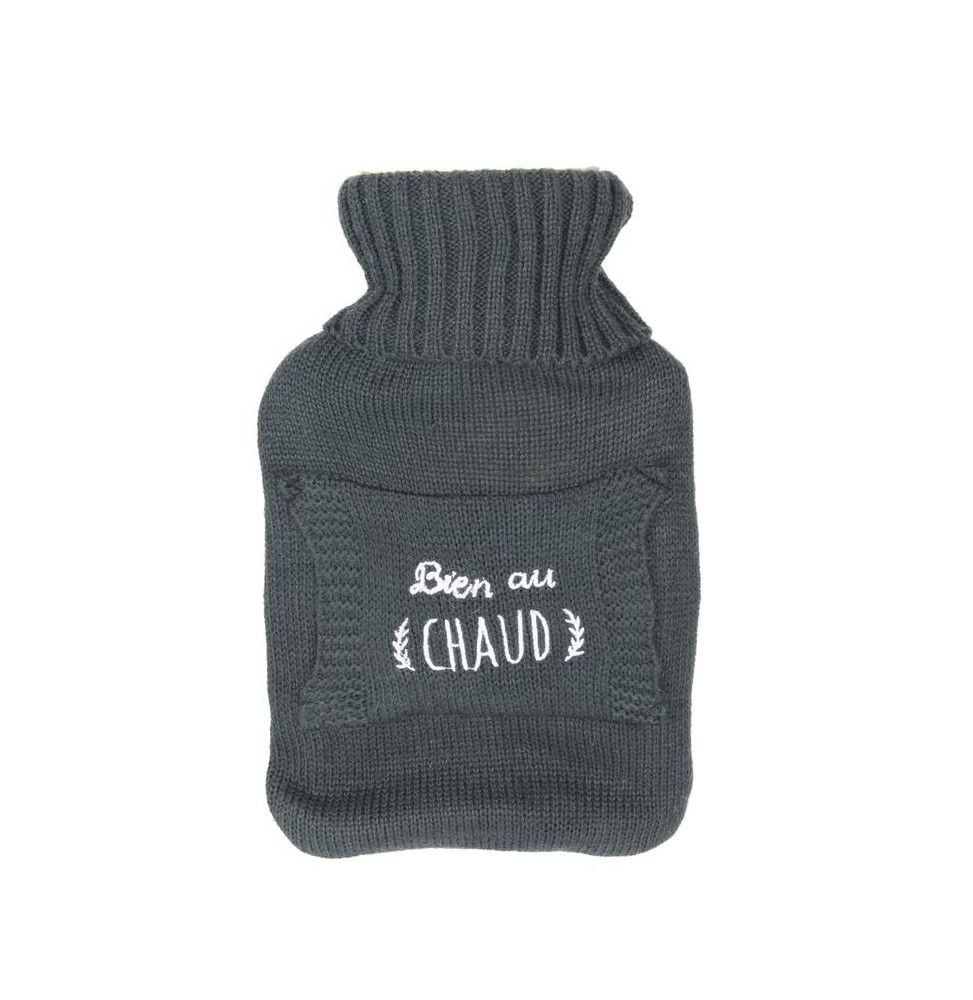 Bouillotte 1 L avec poche - Gris