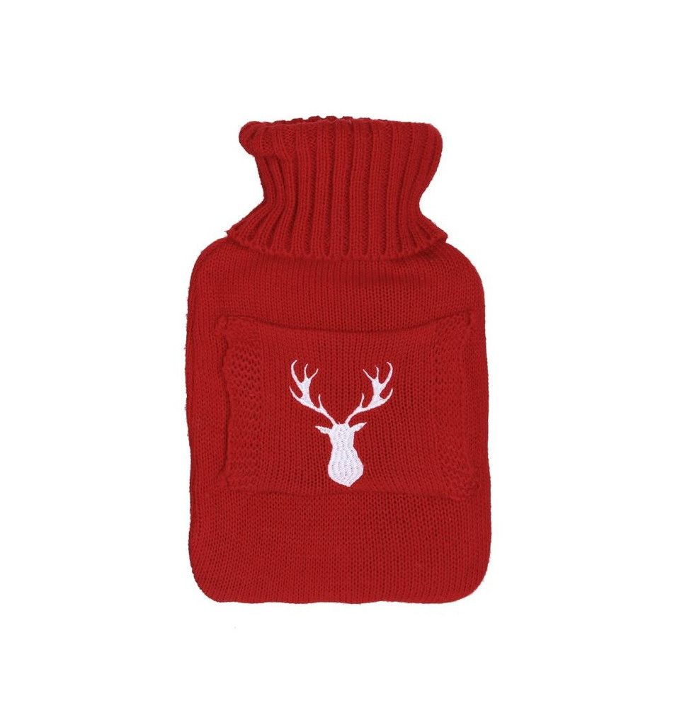 Bouillotte 1 L avec poche - Rouge
