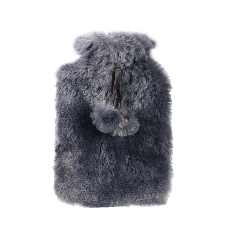Bouillotte effet fourrure - 2 L - Gris