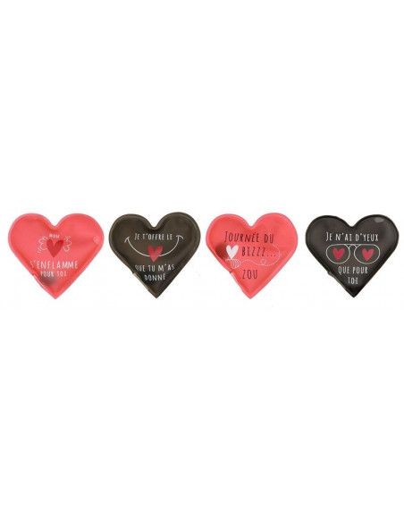 Lot de 4 chaufferettes de poche - Coeur