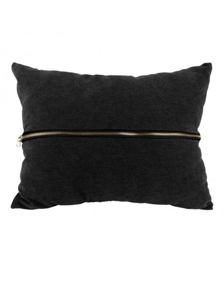 Coussin avec fermeture éclair - 30 x 50 cm - Noir