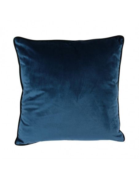 Coussin effet velours - 45 x 45 cm - Bleu