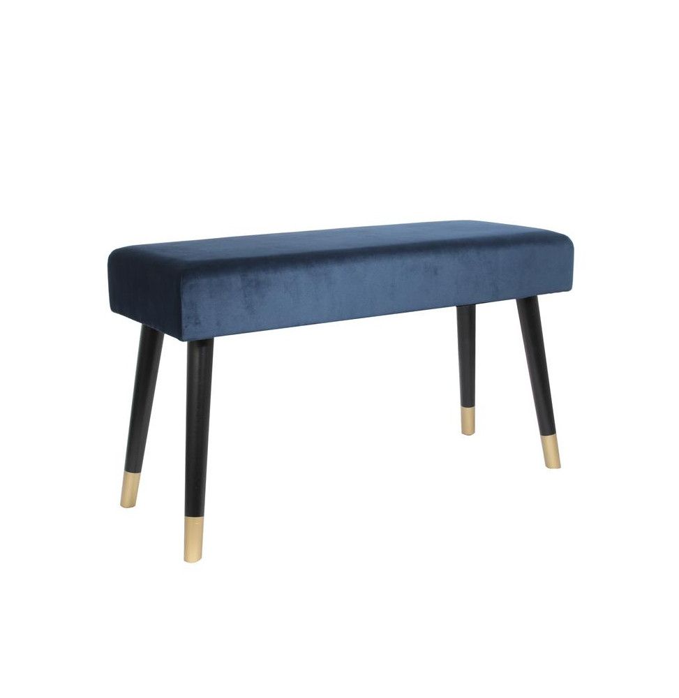 Banc en velours - Bleu