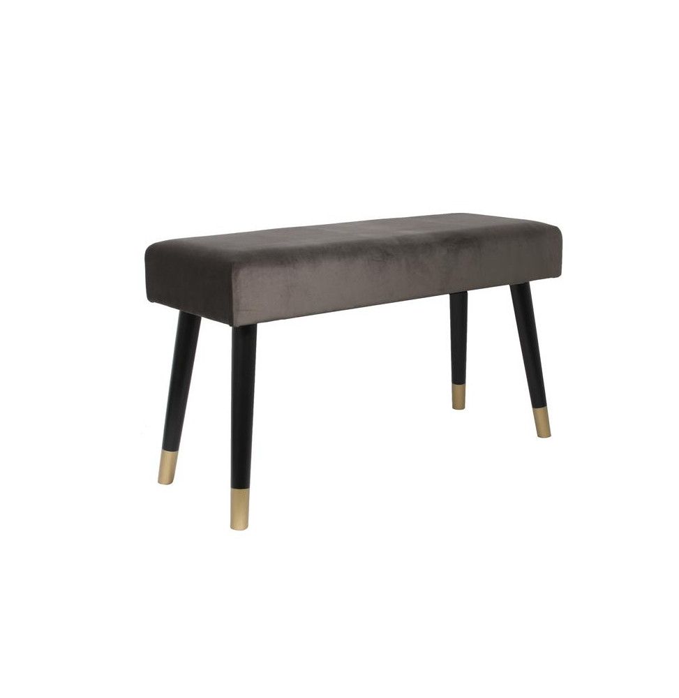 Banc en velours - Gris