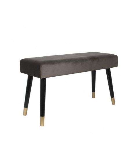 Banc en velours - Gris