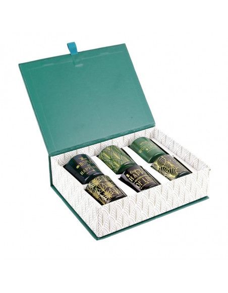 Coffret de 6 bougies - Senteur vanille - Vert