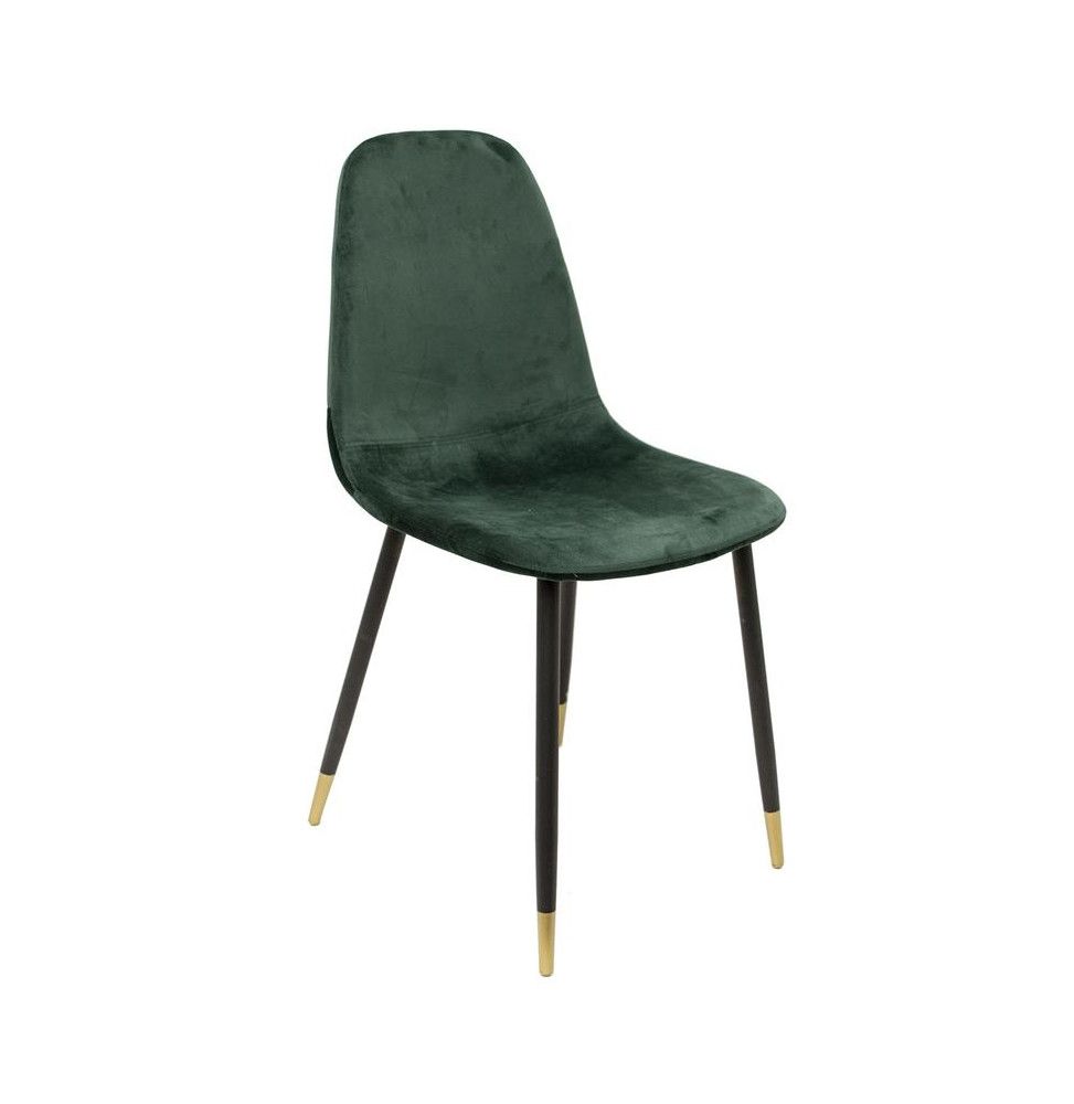 Chaise effet velours - Vert