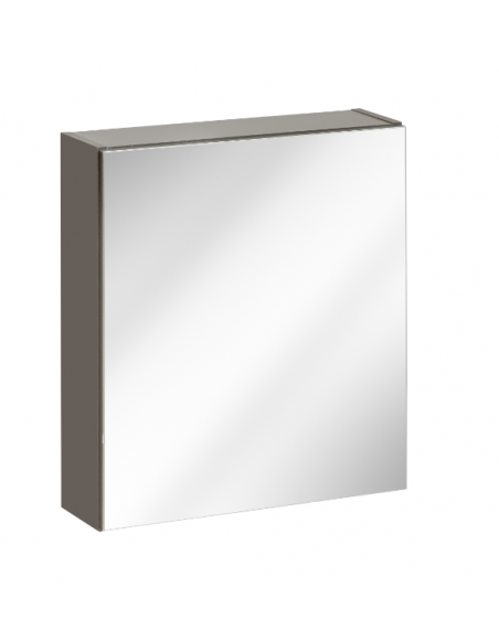 Meuble haut mural avec miroir - 50 x 15 x 55 cm - Twist Grey