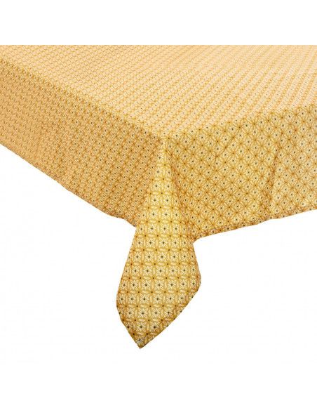 Nappe anti-tâches - Imprimé paty - 140 x 240 cm - Jaune