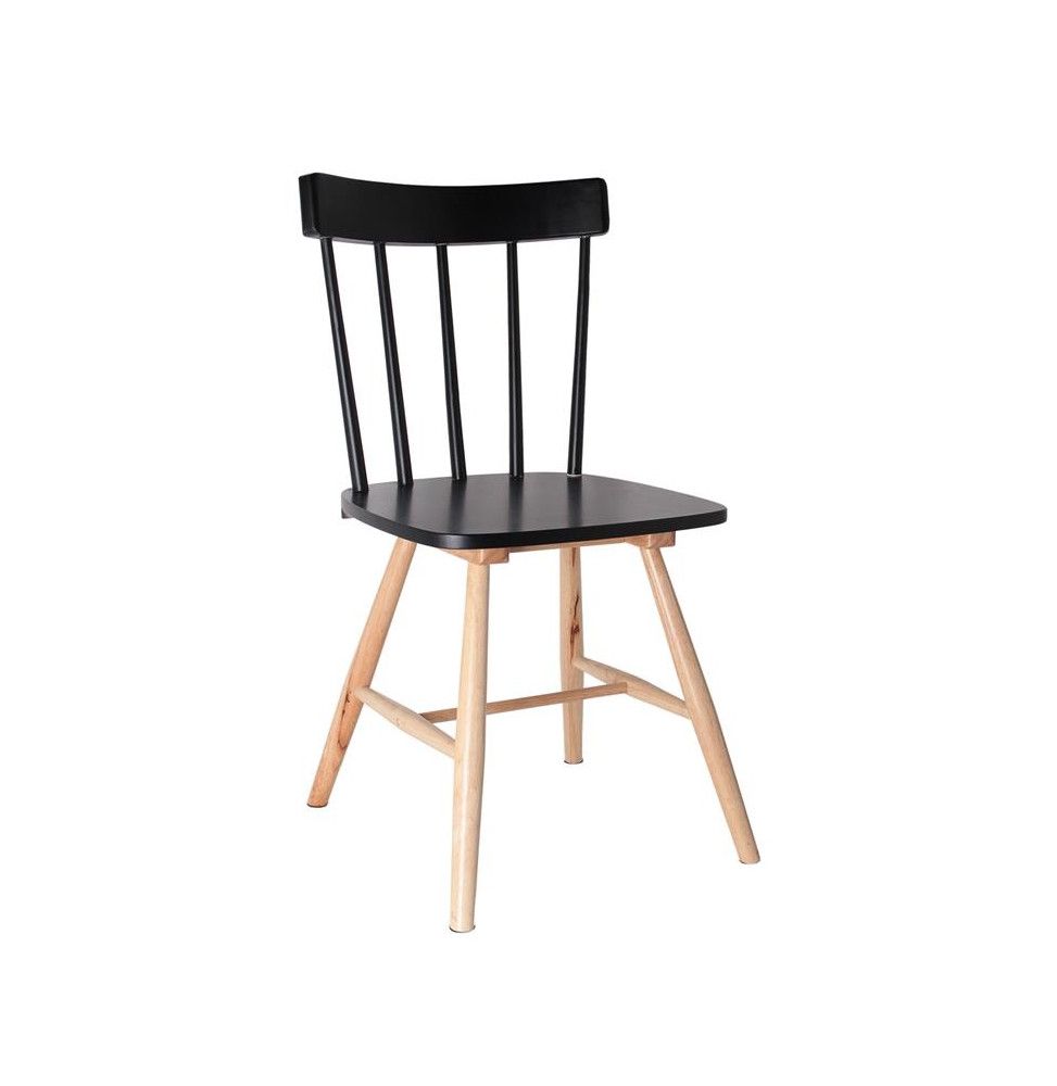 Chaise de bistrot en bois - Noir