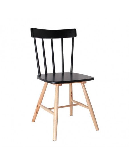 Chaise de bistrot en bois - Noir