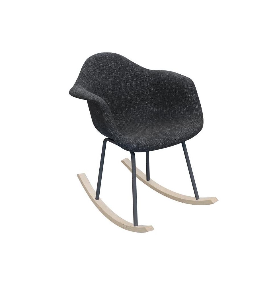 Fauteuil à bascule - Tissu noir