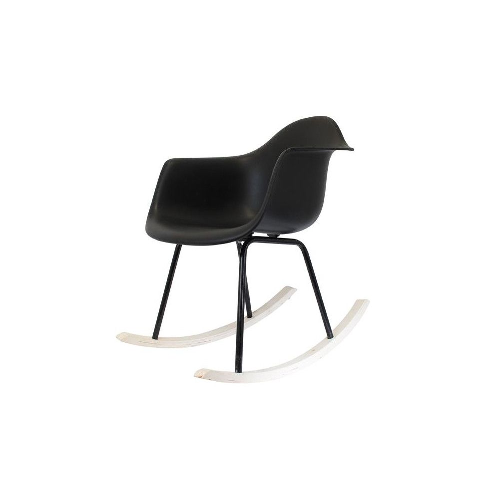 Fauteuil à bascule - Assise en polypropylène - Noir