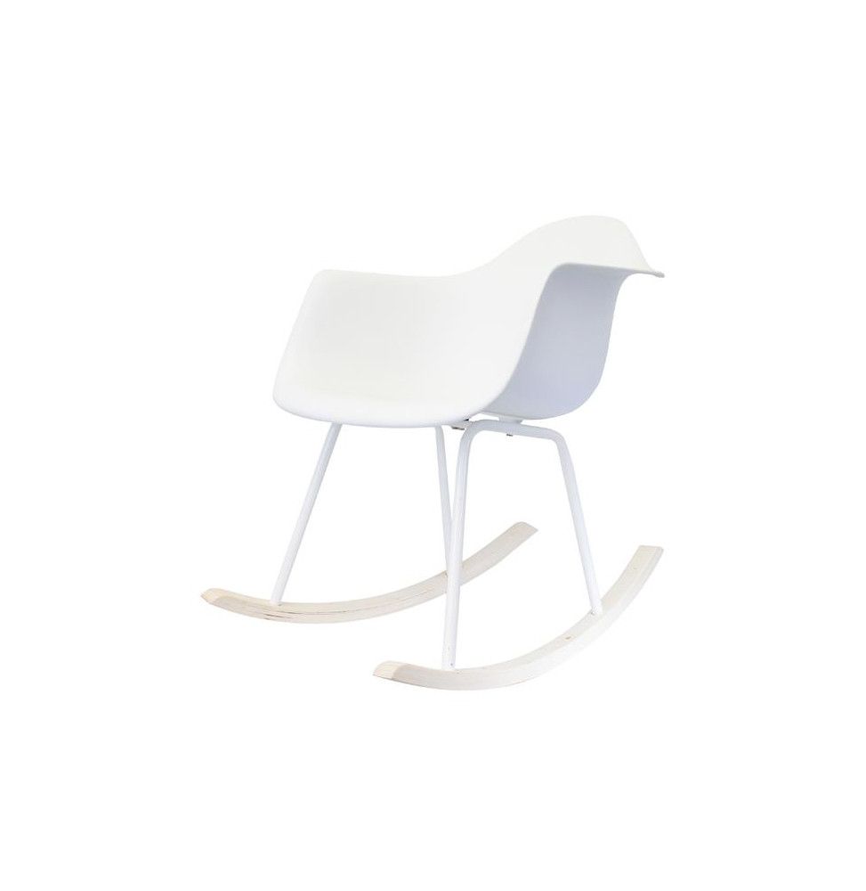 Fauteuil à bascule - Assise en polypropylène - Blanc