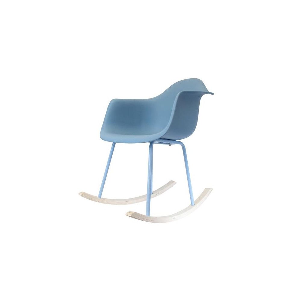 Fauteuil à bascule - Assise en polypropylène - Bleu