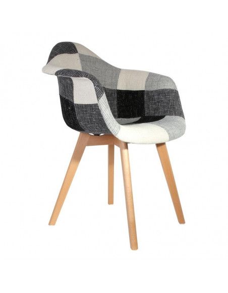 Fauteuil au design scandinave - Gris et blanc