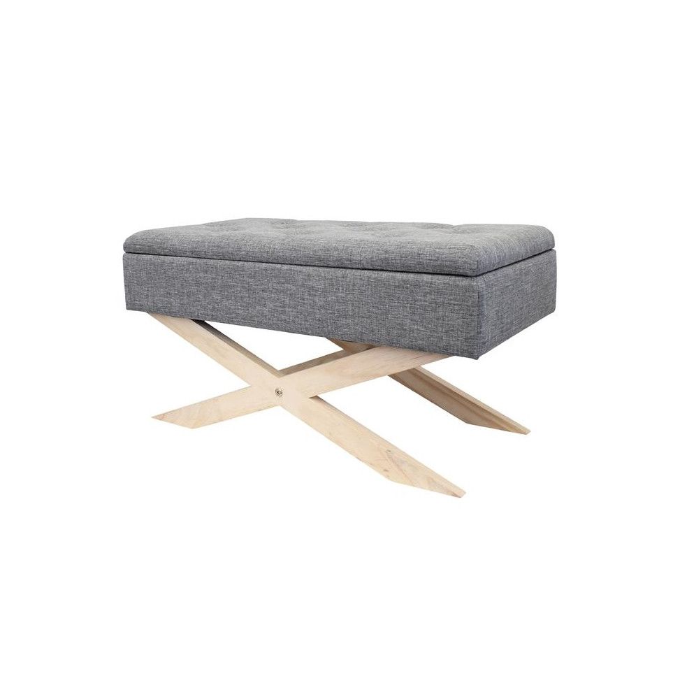 Banc avec coffre de rangement - Gris foncé