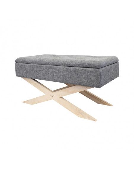 Banc avec coffre de rangement - Gris foncé