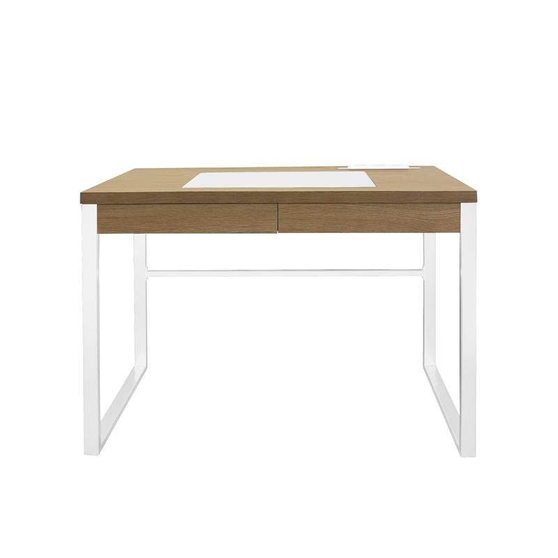 Bureau - 100 x 50,3 x 74 cm - Bois et métal blanc