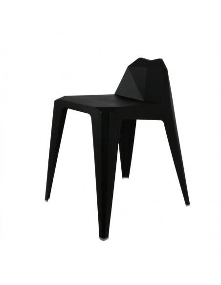 Tabouret en origami - H 61,5 cm - Noir