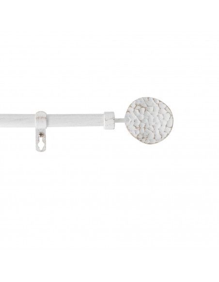 Kit tringle décorative Bullette - L 120 / 210 x D 1,9 cm - Blanc