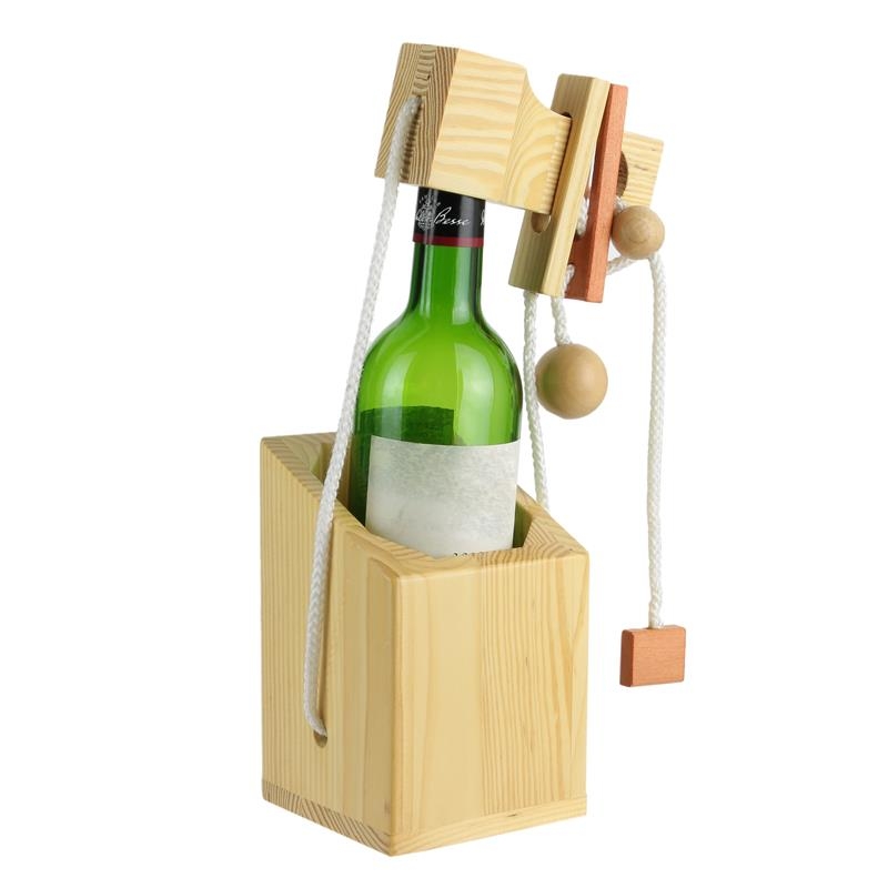 Bsiri Casse-tête en bois pour bouteille de vin - Casse-tête en