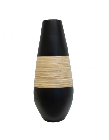 Vase en bambou - H 60 cm - Noir