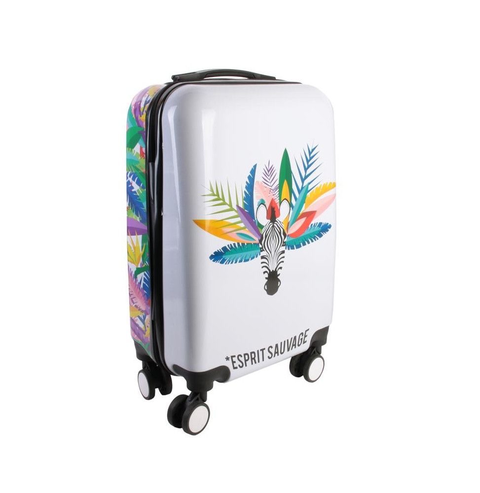 Valise cabine - Design exotique - 37 L - Couleur aléatoire