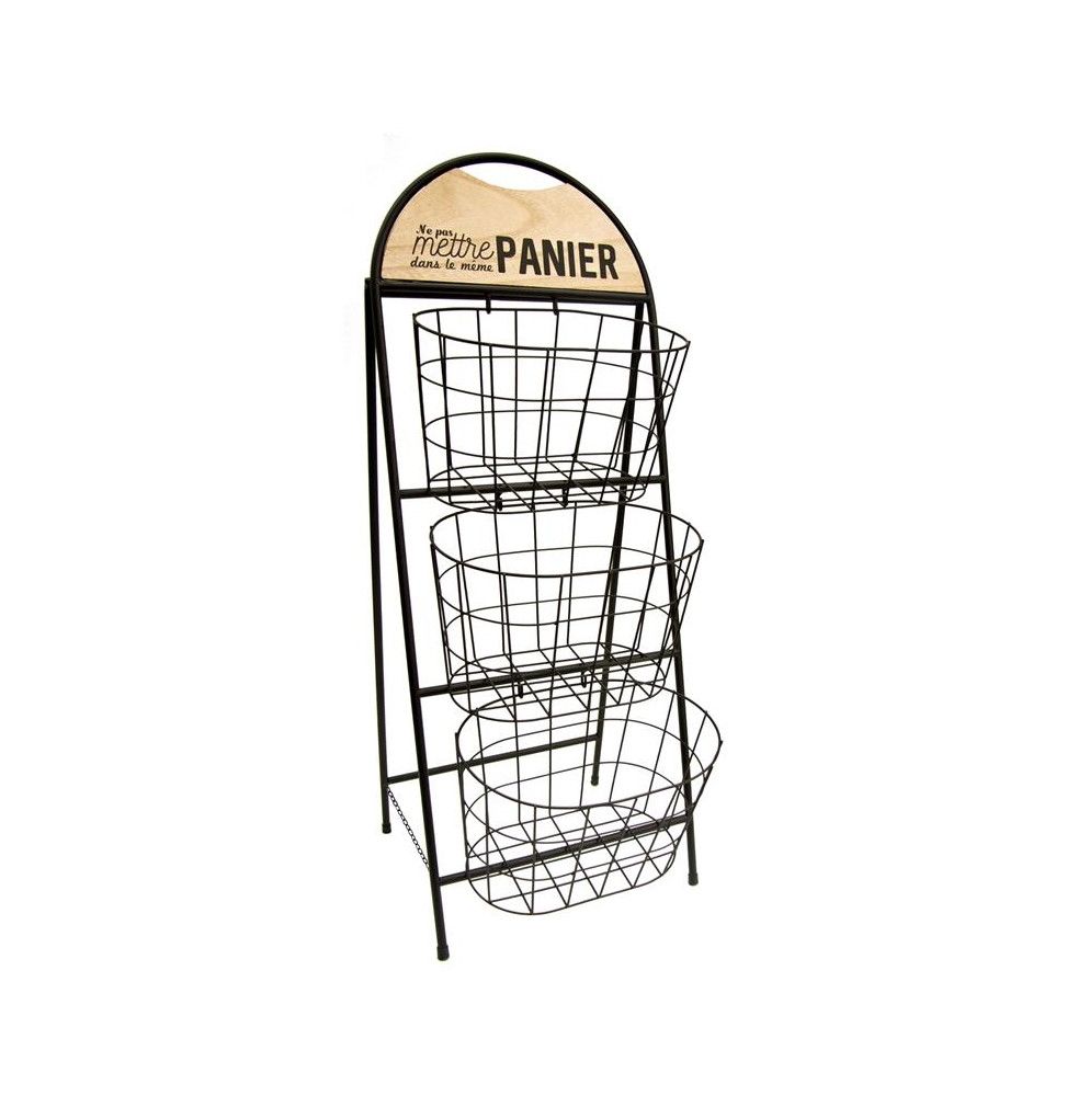 Rangement 3 niveaux - Panier bistrot
