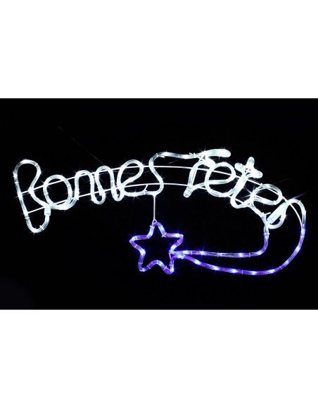 Guirlande lumineuse en tube flexible - Inscription Bonnes fêtes