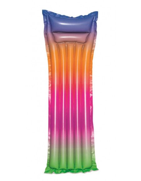Matelas gonflable - Dégradé de couleurs - L 188 x l 89 cm - Couleur aléatoire