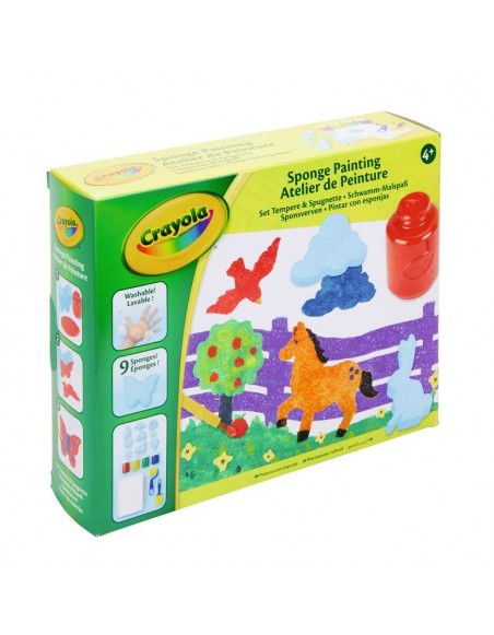 Kit atelier de peinture éponge - L 19 x l 24 x H 6 cm - 4 ans et plus