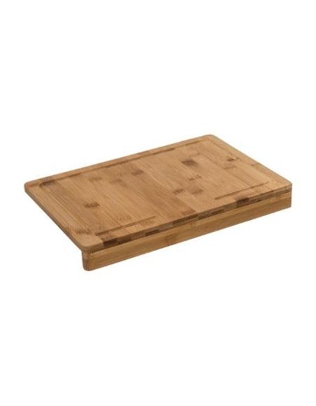 Planche à découper rectangle avec rebord - 35 x 24 cm - Bambou