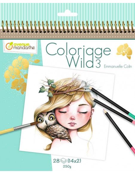 Cahier de coloriage - 28 dessins - Wild 3