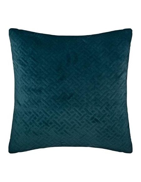 Coussin effet velours - 40 x 40 cm - Bleu