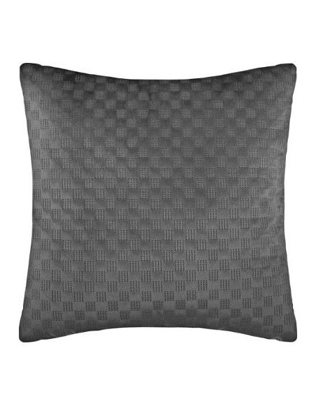 Coussin effet velours - 40 x 40 cm - Gris