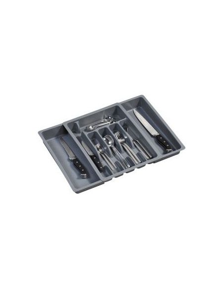 Bac range-couverts extensible - L 29 à 50 cm x P 38 cm - Gris