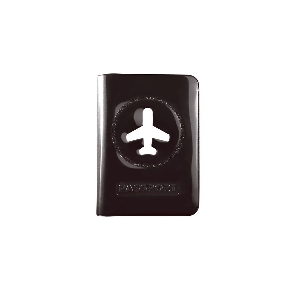 Porte passeport - 10,3 x 13,7 x 0,5 cm - Noir