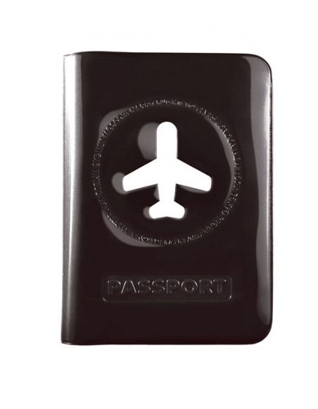 Porte passeport - 10,3 x 13,7 x 0,5 cm - Noir