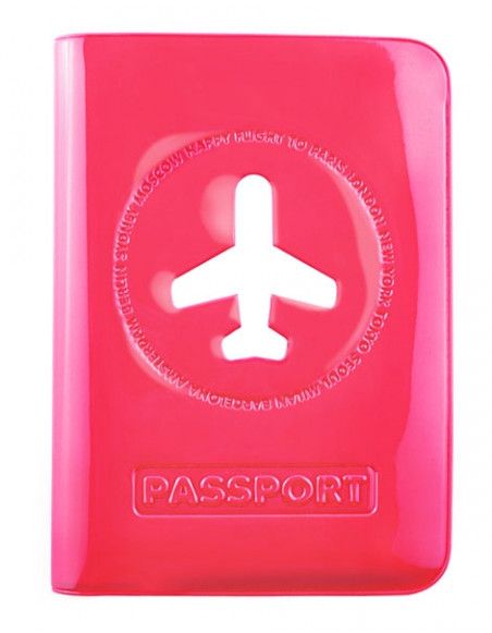 Porte passeport - 10,3 x 13,7 x 0,5 cm - Rose