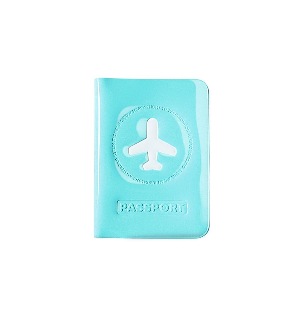 Porte passeport - 10,3 x 13,7 x 0,5 cm - Bleu