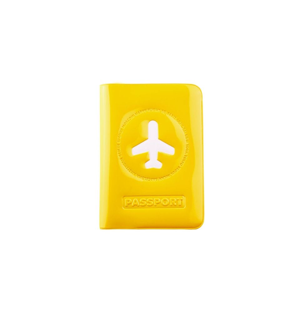 Porte passeport - 10,3 x 13,7 x 0,5 cm - Jaune