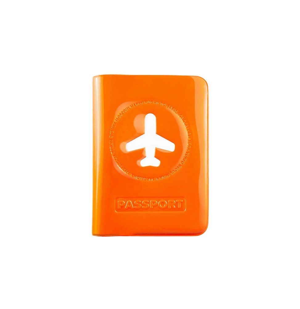 Porte passeport - 10,3 x 13,7 x 0,5 cm - Orange