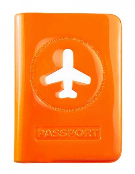 Porte passeport - 10,3 x 13,7 x 0,5 cm - Orange