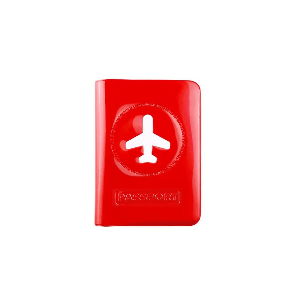 Porte passeport - 10,3 x 13,7 x 0,5 cm - Rouge