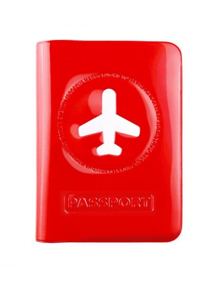 Porte passeport - 10,3 x 13,7 x 0,5 cm - Rouge